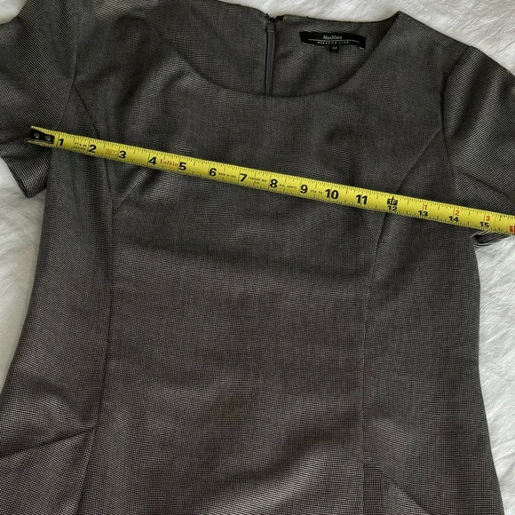 Weekend Max Mara Womens black white Sheath Short Sleeve Back Zipper size medium - Picture 4 of 12
